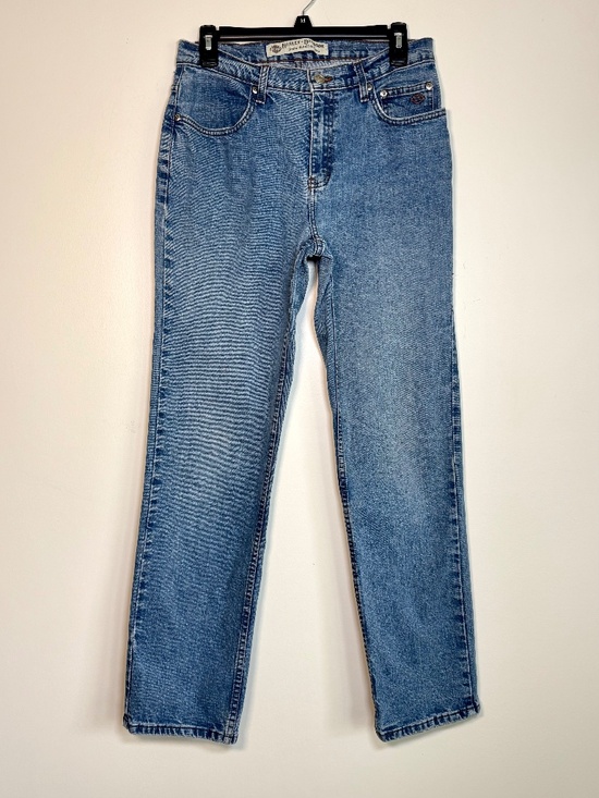Harley-Davidson Denim - Harley Davidson Women's Straight Leg Jeans Vintage Y2K 2000s| Size 8